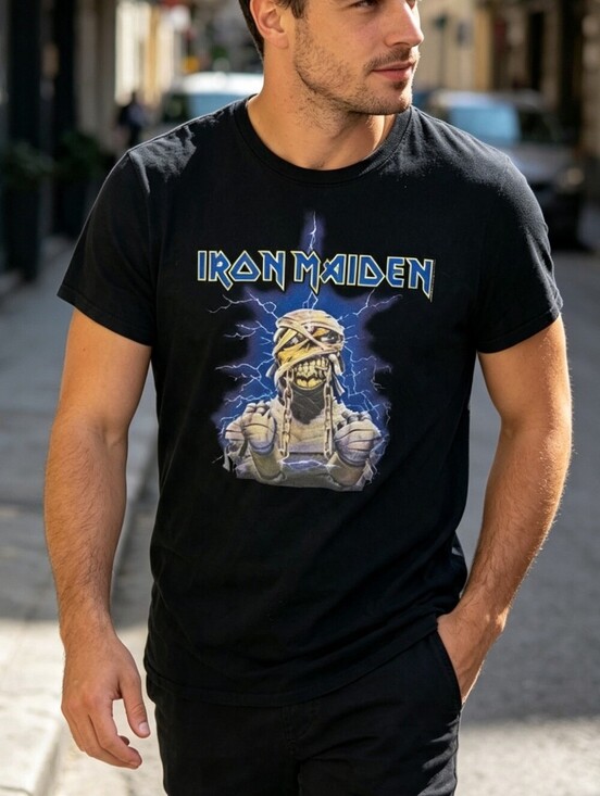 Iron Maiden Other - Iron Maiden Mummy Graphic Band T-Shirt Black 100% Cotton Men's Size 12 / XL